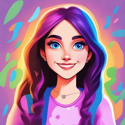 Create a detailed and vibrant image of a character named Paige