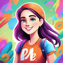 Create a detailed and vibrant image of a character named Paige