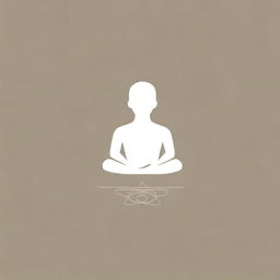 A clean and simple logo of a meditating woman