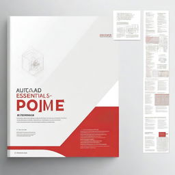 A cover design for an 'AutoCAD Essentials Training Booklet'