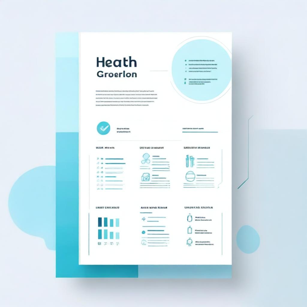 Create a professional and clean cover page for a health screening report