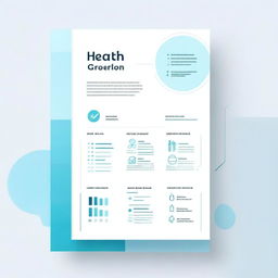 Create a professional and clean cover page for a health screening report