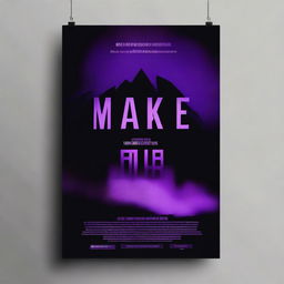 A dark colored poster with the title 'MAKE-OUT' prominently displayed