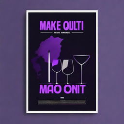 A dark colored poster with the title 'MAKE-OUT' prominently displayed