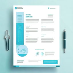 A professional and clean cover page for a health screening report