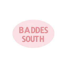 Pink text spelling the words 'BADDIES SOUTH' against a white background