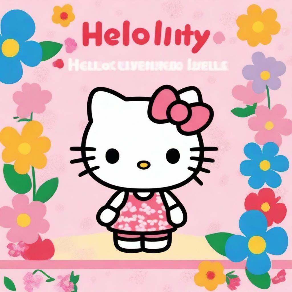 A cute and charming illustration of Hello Kitty with the text 'Irene' displayed prominently