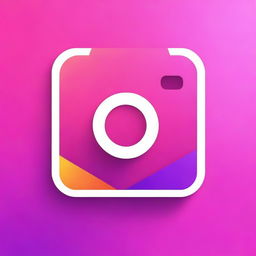 Create a vibrant gradient backdrop of Instagram's signature colors—pink, purple, and orange—creating an eye-catching and modern aesthetic