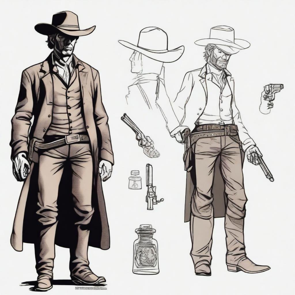 Create an image of a DnD character named Flint Wetwood, a deputy inspired by the golden age of Westerns and Clint Eastwood