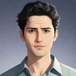 Anime-style portrayal of Joe Goldberg, the character from 'You' series, showcasing his distinctive features and personality.