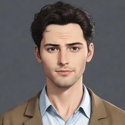 Anime-style portrayal of Joe Goldberg, the character from 'You' series, showcasing his distinctive features and personality.