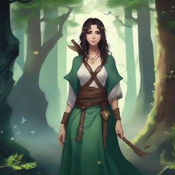 Create an image featuring a character named Weda in a fantasy setting