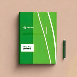 Create a simple green book cover for an athlete journal