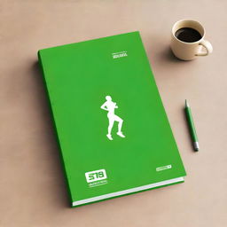 Create a simple green book cover for an athlete journal