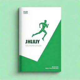 Create a simple green book cover for an athlete journal