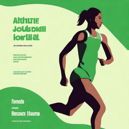 Design a simple green cover page for a track and field athlete journal