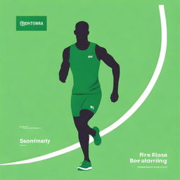 Design a simple green cover page for a track and field athlete journal