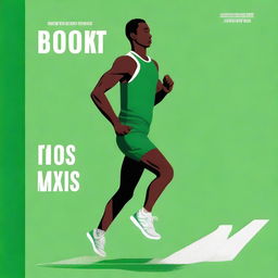 Design a simple green cover page for a track and field athlete journal