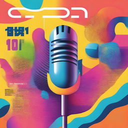 A vibrant and eye-catching magazine cover for a radio station