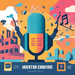 An engaging and vibrant cover image for a university radio station