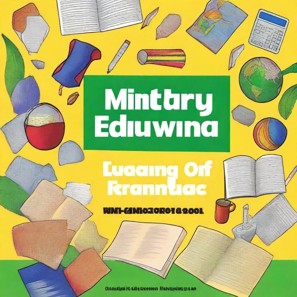 Create a book cover for 'Ministry of Education-Guyana CSEC Mathematics Past Paper Booklet by Topics 2018 - 2024