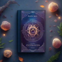 A captivating book cover featuring a magical theme with the title 'ABOUT GLYPHAVENS'