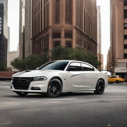 A detailed image of a 2021 Dodge Charger, showcasing its sleek and modern design