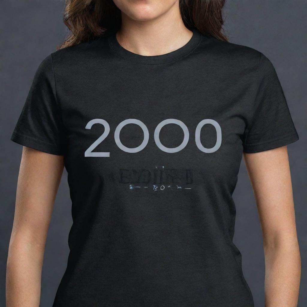 A stylish design for a men's and women's shirt illustrating a 'Senior 2025' theme (year not required) using dark colors for a sophisticated look.