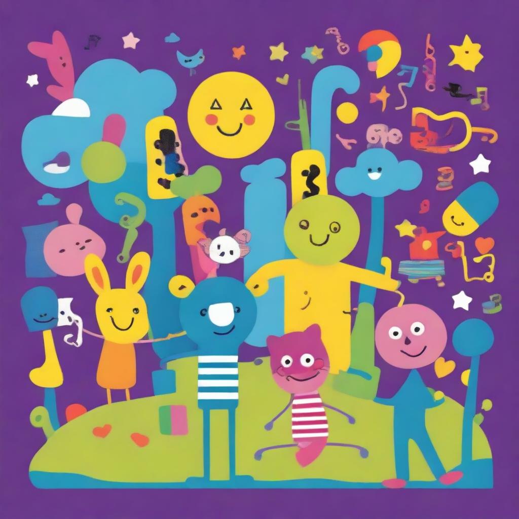 A vibrant and playful album cover for children's music