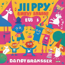 A vibrant and playful album cover for children's music by the artist Jippys