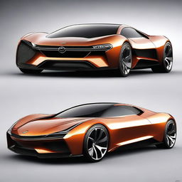 Create an innovative and popular car design that does not copy existing models or brands