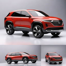 Create a popular and innovative SUV car design that does not copy existing models or brands