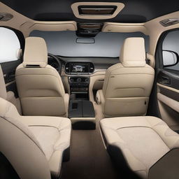 Create the interior of a popular and innovative SUV car without copying existing models or brands