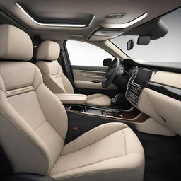 Create the interior of a popular and innovative SUV car without copying existing models or brands