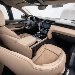 Design the interior of a popular and innovative SUV car without copying existing models or brands