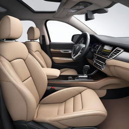 Create the interior of a popular and innovative SUV car without copying existing models or brands