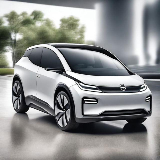 Design the interior of an electric car that is a popular and innovative SUV, without copying existing models or brands