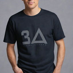 A stylish design for a men's and women's shirt illustrating a 'Senior 2025' theme (year not required) using dark colors for a sophisticated look. The design should be 3D.