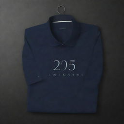 A stylish design for a men's and women's shirt illustrating a 'Senior 2025' theme (year not required) using dark colors for a sophisticated look. The design should be 3D.