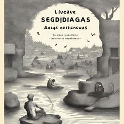 Crie uma capa de livro para uma história intitulada 'O Segredo das Águas Escondidas'