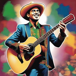 Create an image featuring Natanael Cano, the popular Mexican singer and songwriter known for his contributions to the regional Mexican music genre