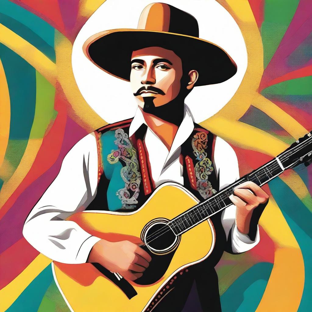 Create an image featuring Natanael Cano, the popular Mexican singer and songwriter known for his contributions to the regional Mexican music genre