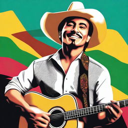 Create an image featuring Natanael Cano, the popular Mexican singer and songwriter known for his contributions to the regional Mexican music genre