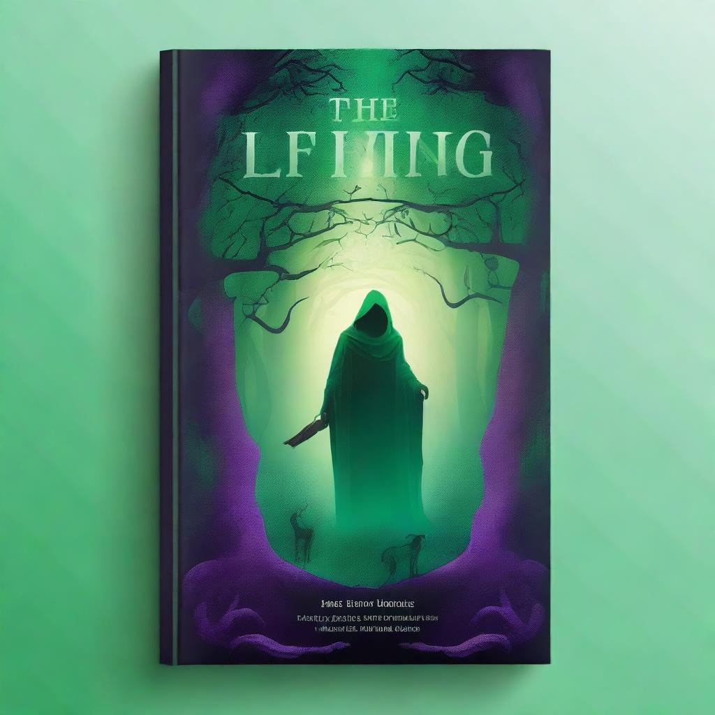 Create a book cover for a fantasy adventure novel titled 'The Living Dead