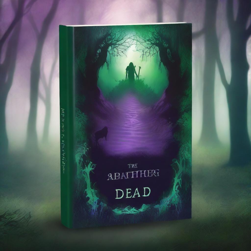 Create a book cover for a fantasy adventure novel titled 'The Living Dead