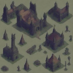 Create a pixel art level design for a game with a dark, medieval, and obscure atmosphere similar to Blasphemous, using the provided reference image as a basis