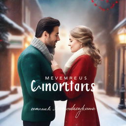 A book cover for a romance novel set during Christmas time