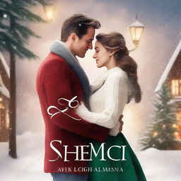 A book cover for a romance novel set during Christmas time