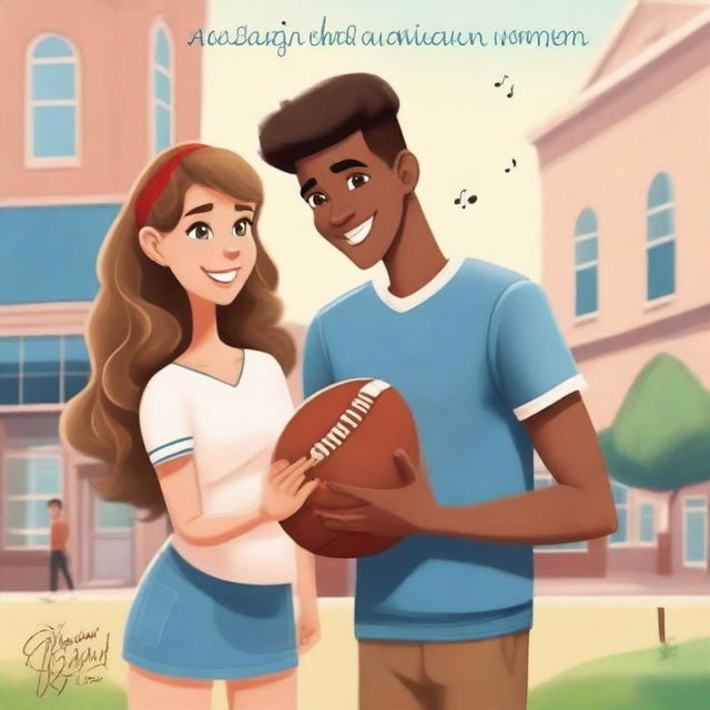 A brother's best friend romance book cover featuring a girl who loves to sing and a quarterback