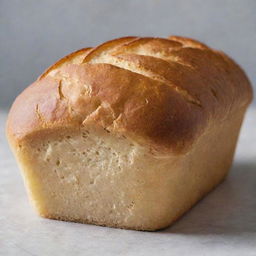 A freshly baked loaf of bread with a golden crust.